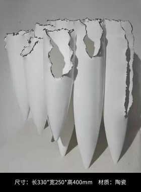 创意现代样板房售楼部手工陶瓷抽象雕塑花瓶O摆件博古架装饰工艺