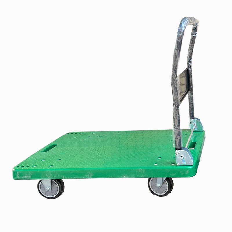 塑料平板手推车超市货物搬运A折叠拉货车轻便静音平板车小推车