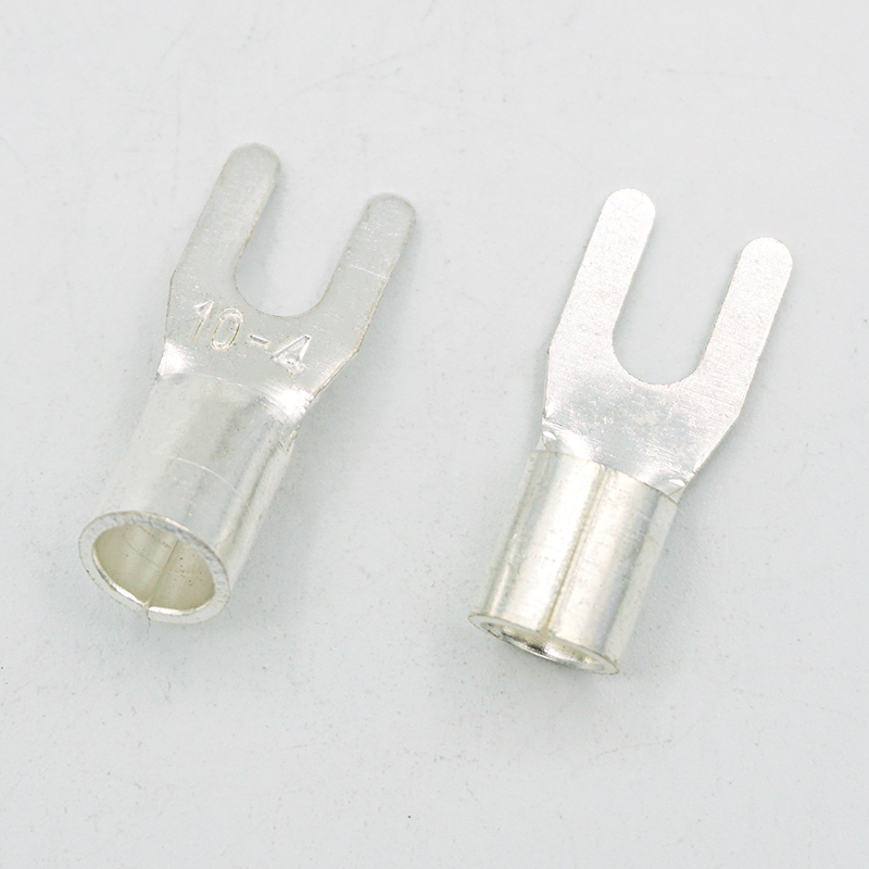 UT10-/5//8/10/冷压接线端子Y形叉型裸端头线鼻子铜线耳100只