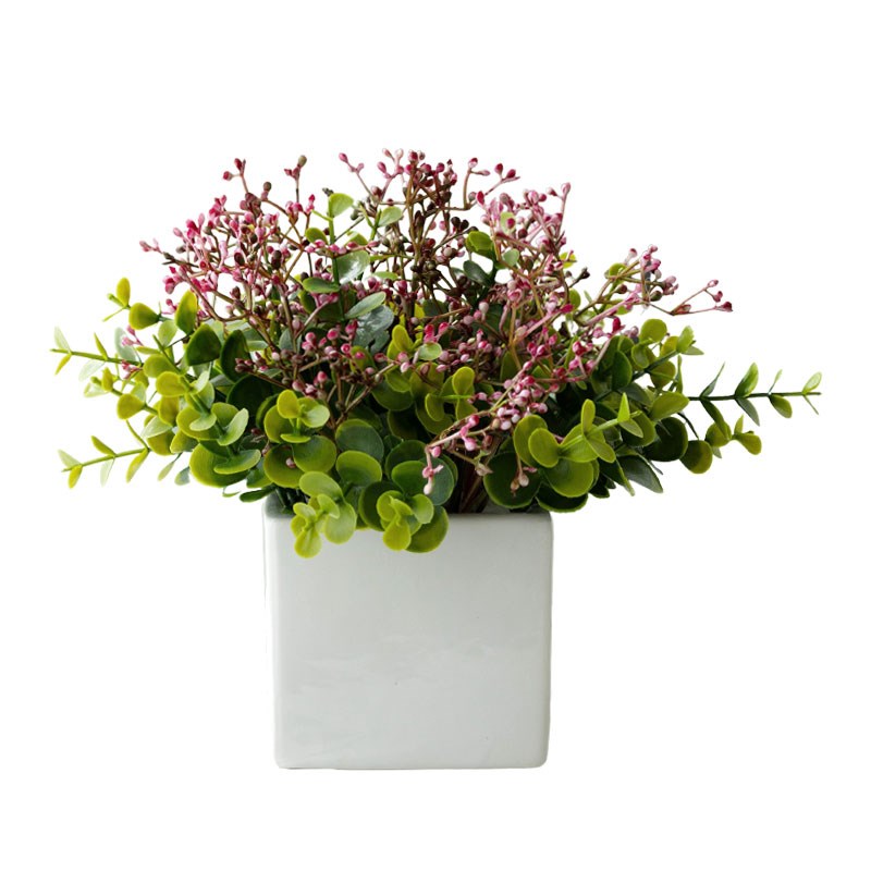 清新田园风仿真生绿植小花盆栽假植物室内客厅玄关电视柜摆件