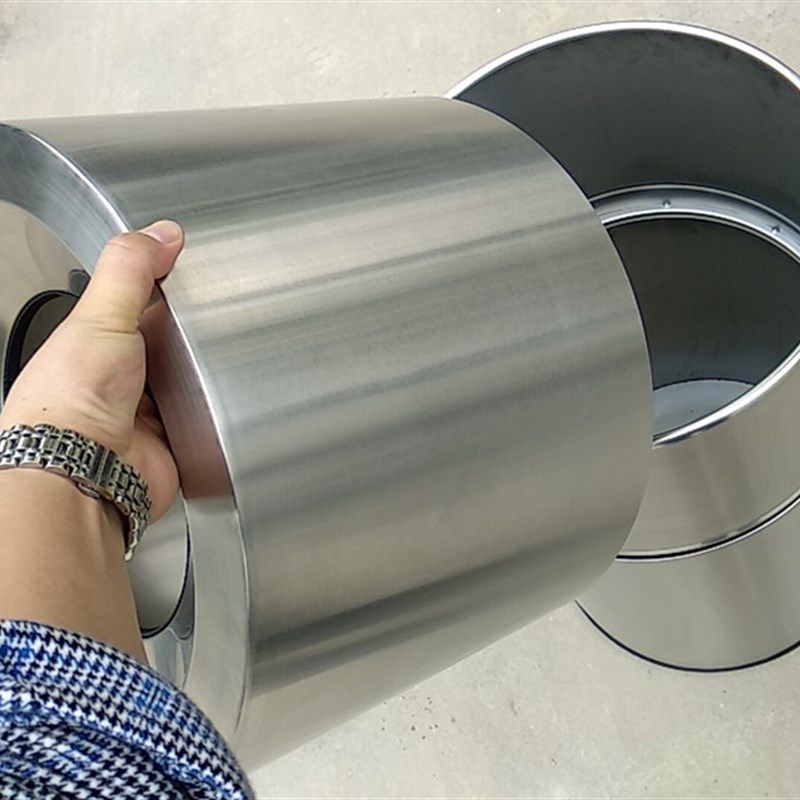 顺南商场垃圾桶无盖圆形上开口超市影院果皮箱直投口不锈钢室内筒