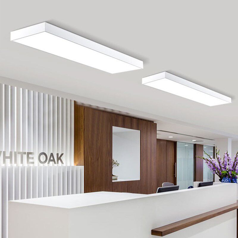 办公室ld吊灯长条直角平板灯商场超市写字楼健身房现代铁艺,家装灯饰光源,商用吊灯,淘宝优惠券,粉丝福利购,淘宝优惠卷