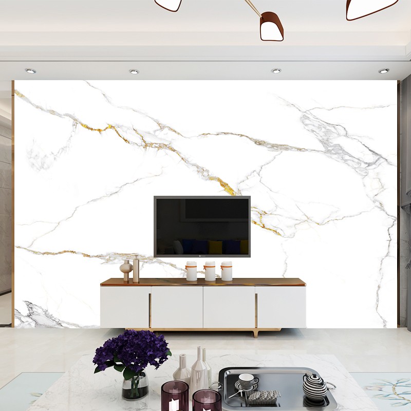 222新款电视背景墙壁布壁纸客厅金色大理石纹墙布电视墙画d