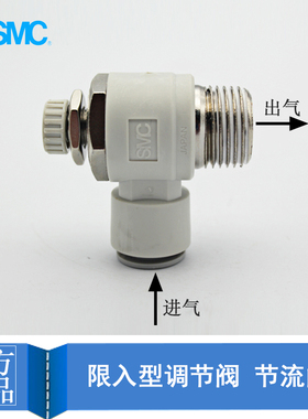 AS1211F/2211/3211/4211限入型调速接头M3/501/02/03/04SMC节流阀