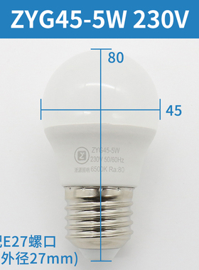 电梯专用LED轿厢井道灯泡ZYG45-5W ZYG60-7W ZYG60手持灯 e27螺口