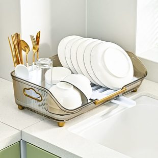 碗箱碟盘沥水置物架塑料碗柜家用 厨房碗架碗筷收纳盒带盖放餐具装