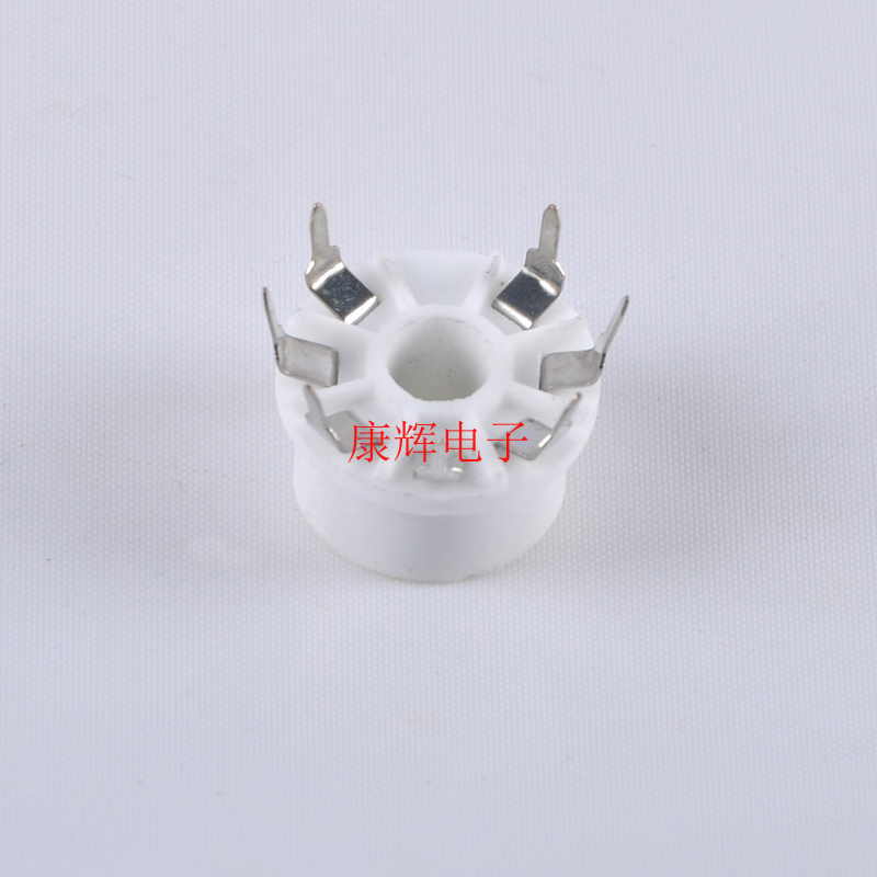 全新7脚陶瓷电子管座插座GZC7-1B-Y适用于6J1 6X4 2P2 6Z4搭棚用