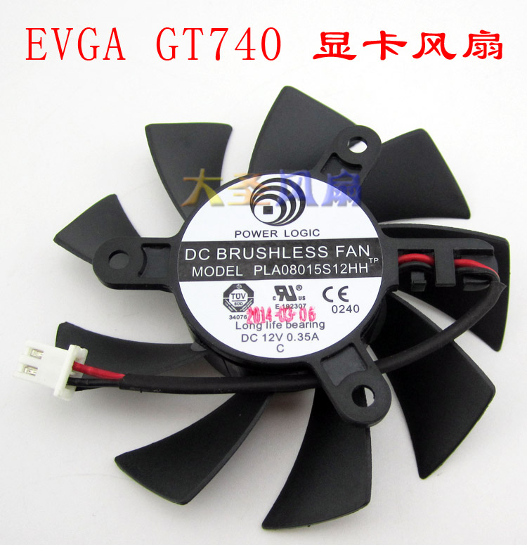 EVGA  GTX650/GTX650Ti/GT740显卡风扇T128015SH  PLA08015S12HH