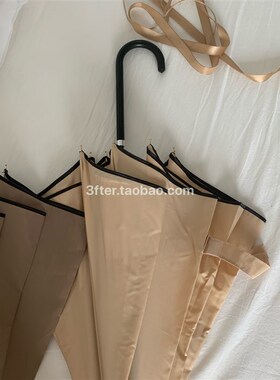 雨后3fter 好物分享治愈杏棕 遮雨高级感舒适色系长柄纯色雨伞