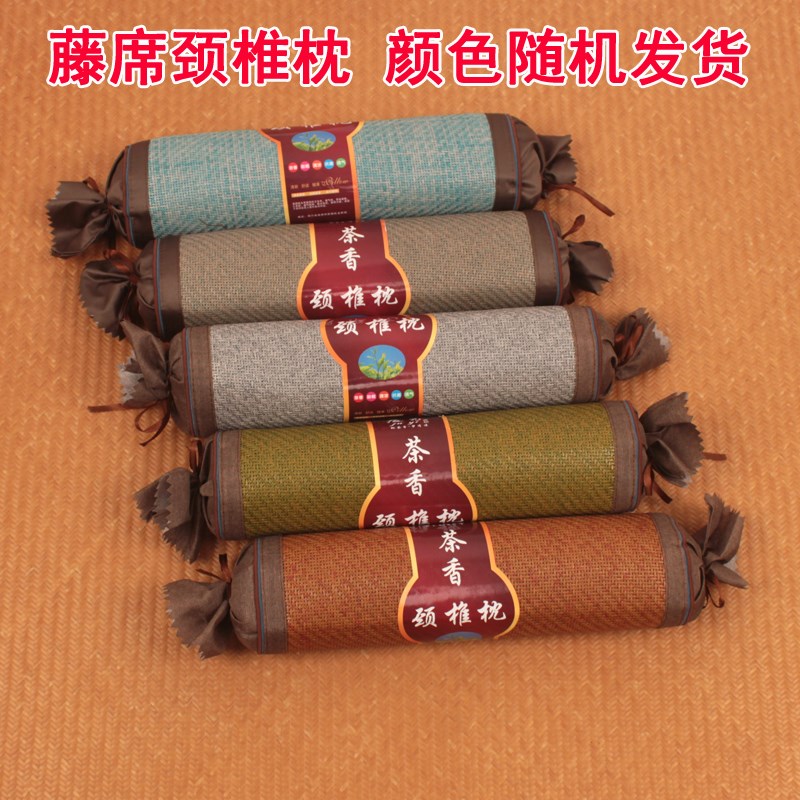 夏季凉席护颈椎茉莉花枕头枕芯助睡眠宿舍单人圆R柱枕颈椎专用枕