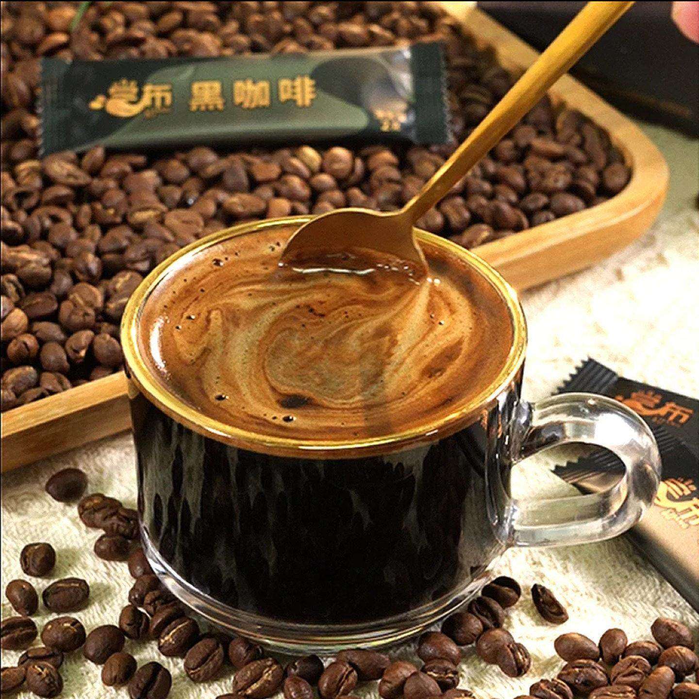 尝布黑咖啡官方旗店舰云南高山小粒纯浓缩速溶粉无糖0脂减燃肥脂