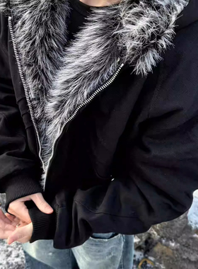 MADEEXTREME 帆布座山雕棉服外套男女冬季保暖美式加绒加厚夹克