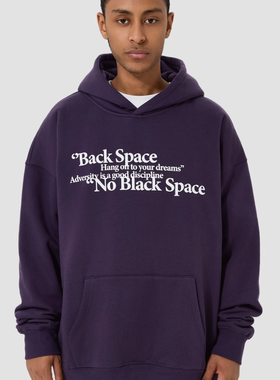 4EVER LAB国潮牌美式发泡印花宽松秋冬加绒连帽卫衣高街重磅帽衫