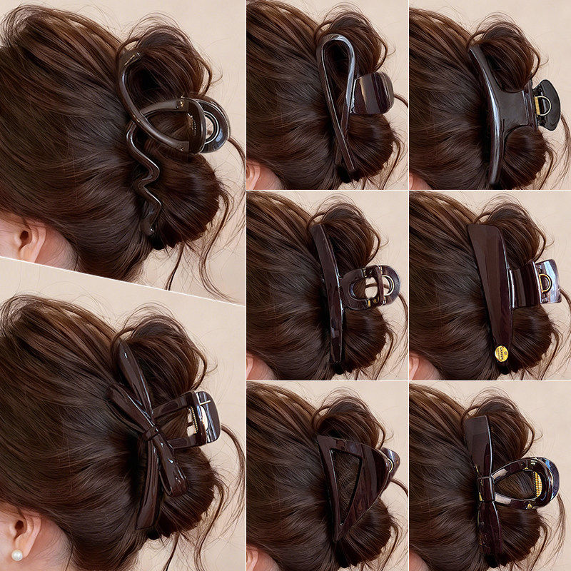 头发抓夹女高级感波浪蝴蝶结发夹后脑勺大号盘发鲨鱼夹子头饰发卡,饰品/流行首饰/时尚饰品新,发饰,淘宝优惠券,粉丝福利购,淘宝优惠卷