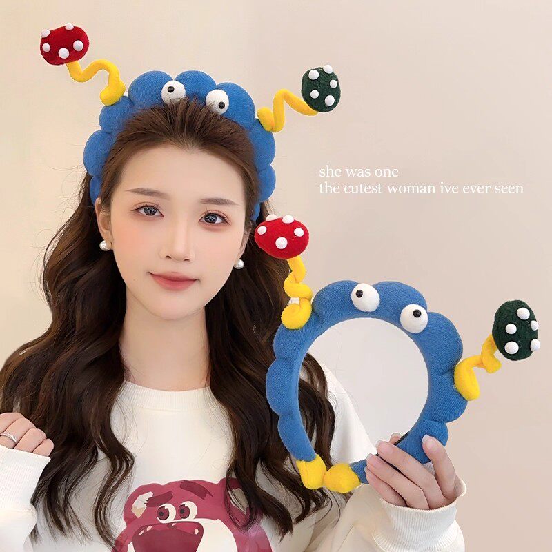 可爱搞怪扭扭棒大眼仔洗脸发卡