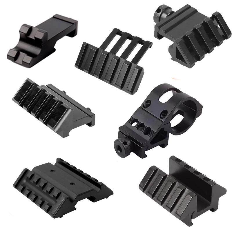 45度侧导轨金属战术轨锦明m4真人CS侧轨斜轨侧瞄瞄准镜夹手电夹子