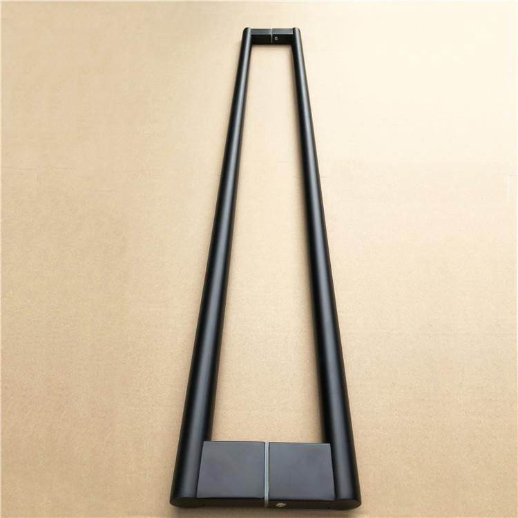 玻璃门拉手不锈钢圆管黑色扶手酒店木门把手有框门浴室简约大拉手