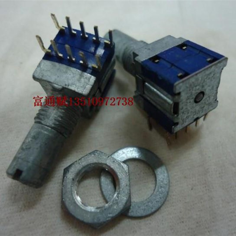 日本进口正品ALPS波段开关 旋转开关 信号转换开关 2档 15MM圆轴