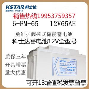科士达蓄电池6-FM-100 12V24ah17ah38ah65ah100ah120ah UPS免维护