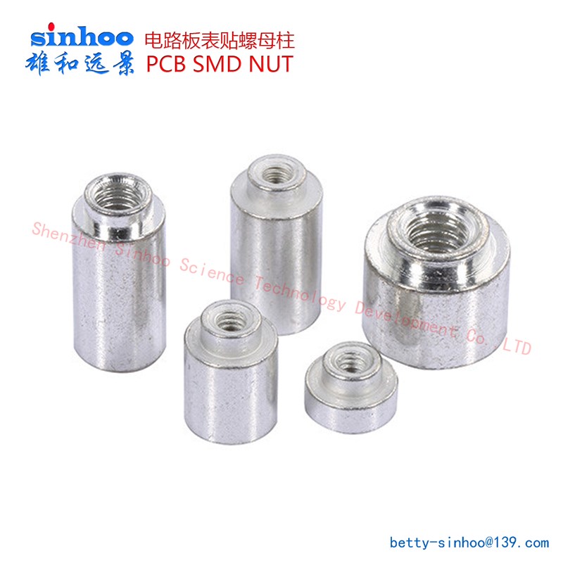 SMTSO-M2-2ET焊接螺母 雄和远景 PCB贴片柱 贴片螺母厂家 铜/铁