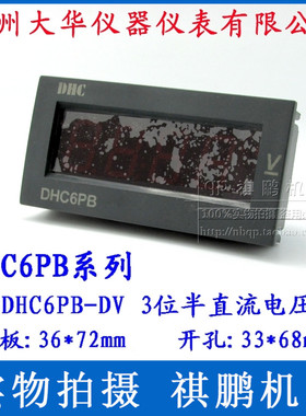 温州大华DHC DHC6PB-DV 直流电压表 数显电压表 板表