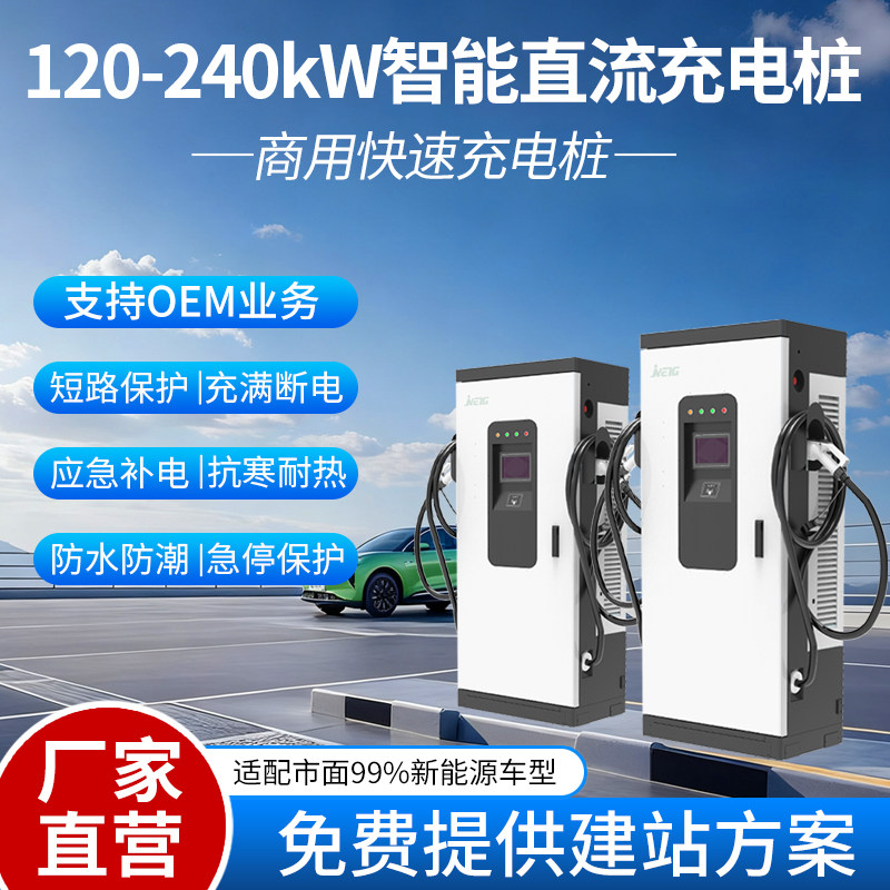 120kW双枪商用家用扫码刷卡大功率智能LED显示屏直流多功能充电桩