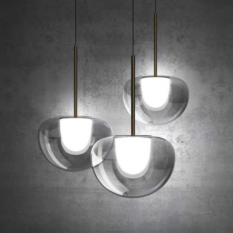 新款北欧设计师沙发落地灯玻璃装饰蘑菇台灯简约客厅儿童房吊灯