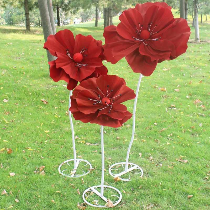 新款婚庆道具路引手工特大立杆泡沫花婚庆布置装饰品橱窗摆件