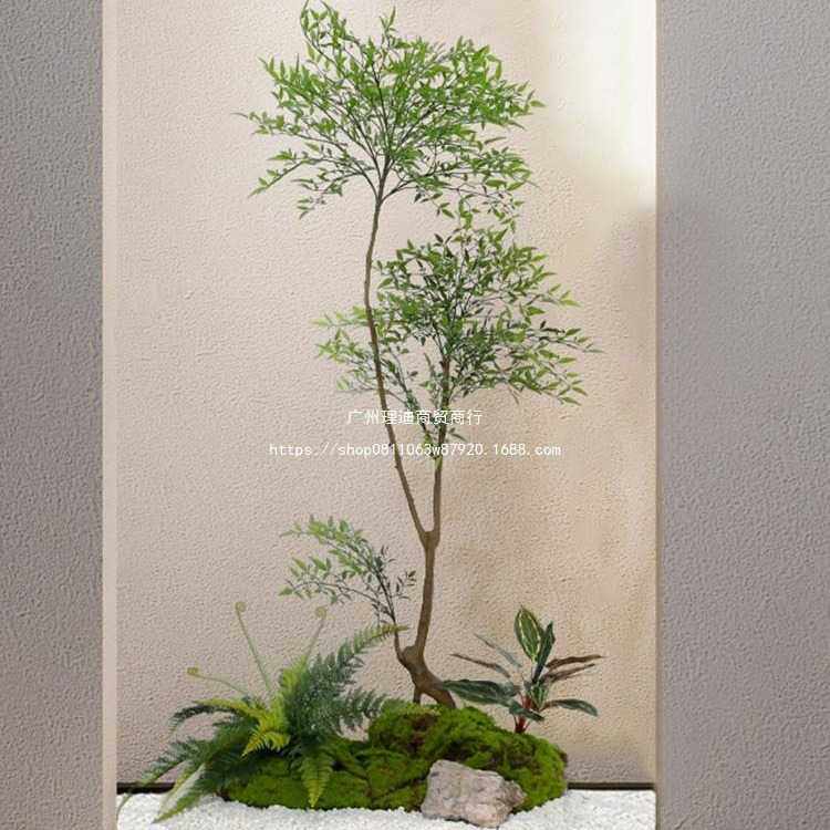 森空间仿真绿植造景入户楼梯橱窗微景观玄关角落植物摆件苔藓软装