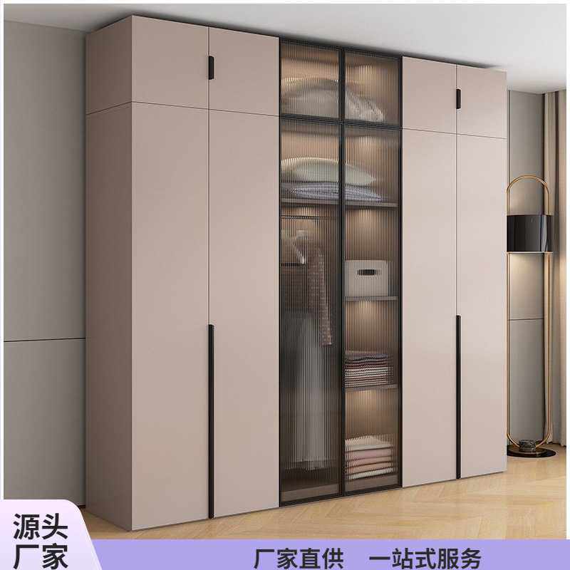 衣柜家用卧室全实木简易组装新款柜子出租房用儿童大衣橱
