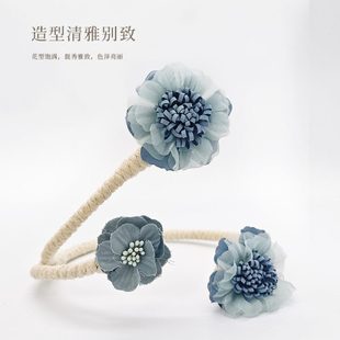 轻奢纱帘绑饰扣环创意收纳夹卧室装 树枝花窗帘绑带一对装 饰窗帘扣