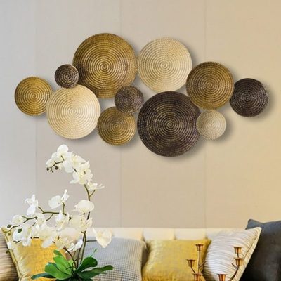 客厅背景墙面几何圆形挂件 立体挂饰 壁挂 墙上装饰品