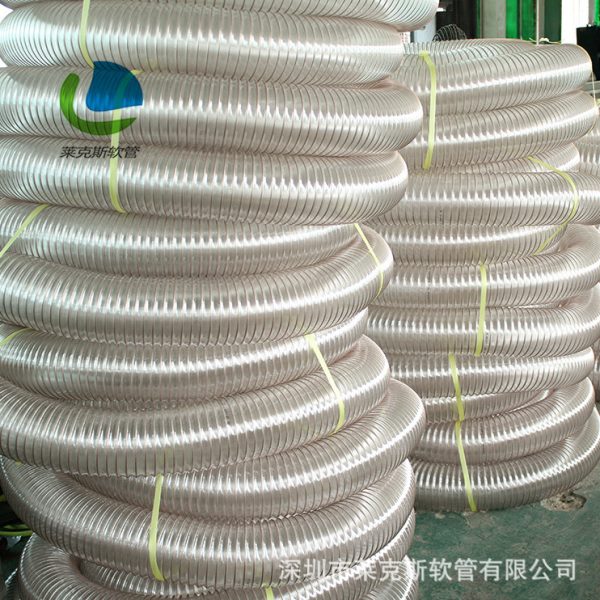 源头PU钢丝伸缩软管木工机械吸尘软管陶瓷吸尘管