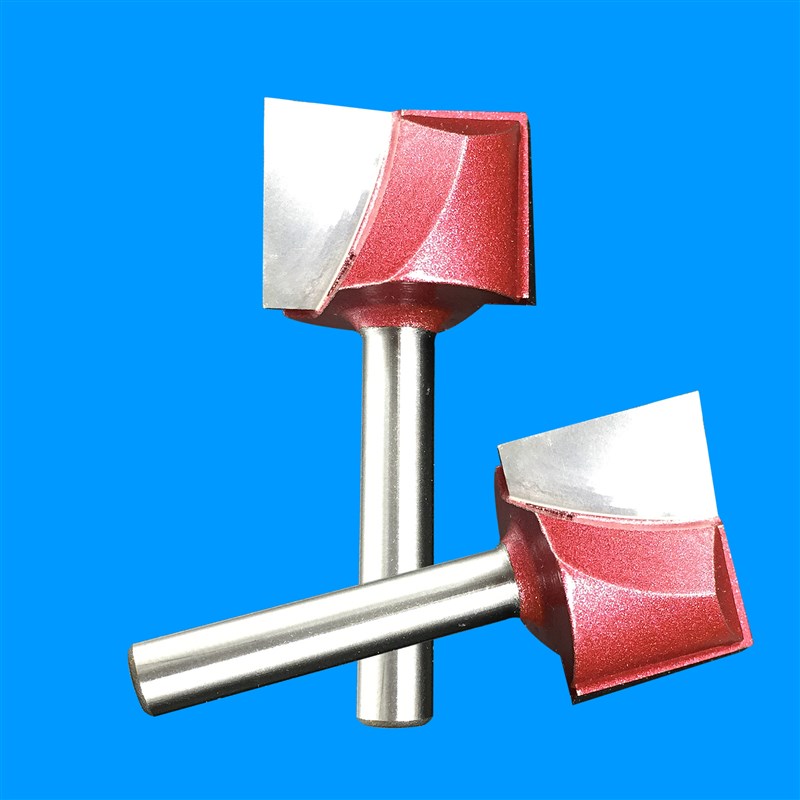 雕刻机刀具木工铣刀6mm*22清底刀铣底倒边台面铣底刀修边机刀头