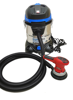 6寸电动打磨机 有碳刷5号磨头20L真空吸尘器钣金腻子打磨无尘干磨