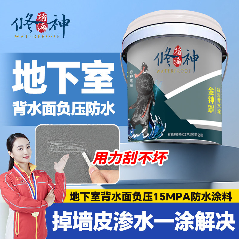 地下室墙面地面负压防水背水面防水涂料室内墙面防潮防霉抗碱材料
