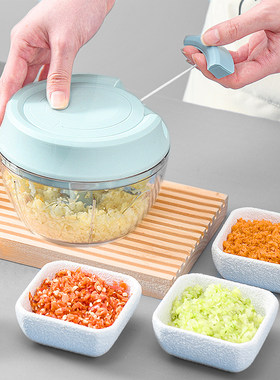 家用搅碎神器宝宝儿童辅食压泥搅拌迷你手动料理机葱姜蒜末搅蒜器