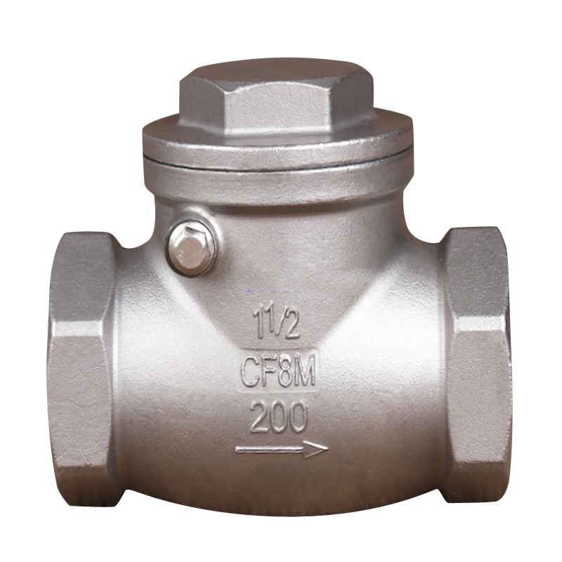 H14W-16/25P丝扣304不锈钢卧式止回阀DN15-100防腐蚀旋启式单向阀