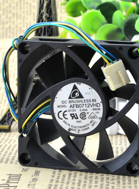 全新台达 7020风扇 AFB0712VHD 7CM四线温控 amd 散热器设备风扇