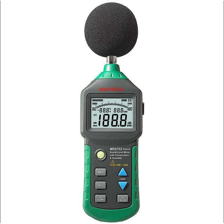 MASTECH华仪噪音计MS6702手持式分贝仪温度湿度测量三合一声级计