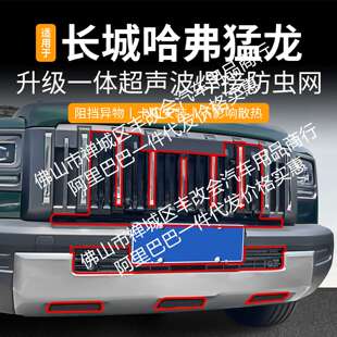 适用哈弗猛龙燃油版一体焊接汽车防虫网前脸中网专用改装装饰条