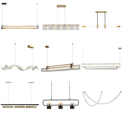 意式极简餐厅吊灯简约设计师创意艺术长条灯饭厅吧台岛台一字灯具