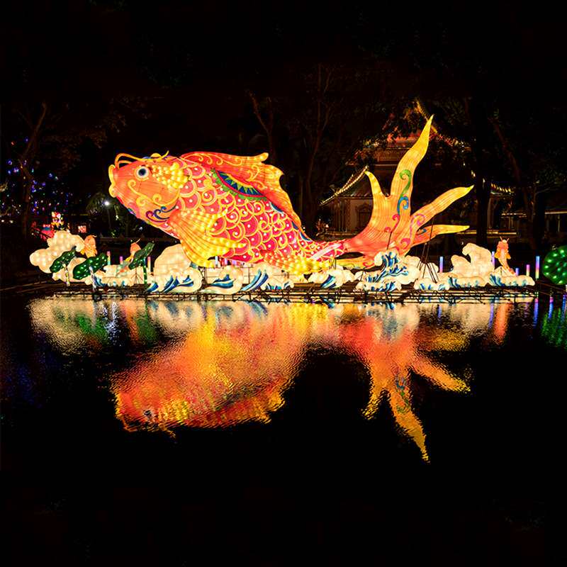 动物大型花灯鲸鱼打造海洋春节元宵节彩灯中秋节灯展2025蛇年灯组