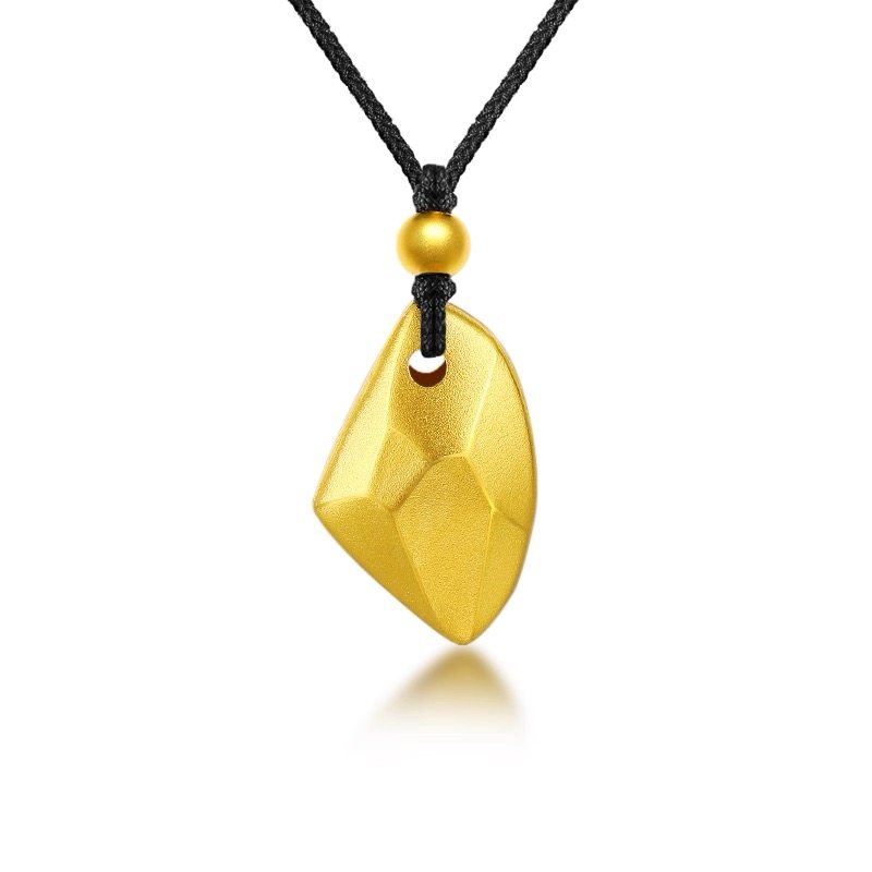 许愿石黄金颈链男士吊坠金项链女纯金新款999足金情侣挂坠送礼物,黄金,小克重定价黄金吊坠,淘宝优惠券,粉丝福利购,淘宝优惠卷