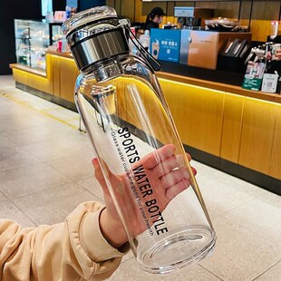 茶水分离泡茶杯家用办公礼品水杯子印 大容量单层玻璃杯男女q夏季