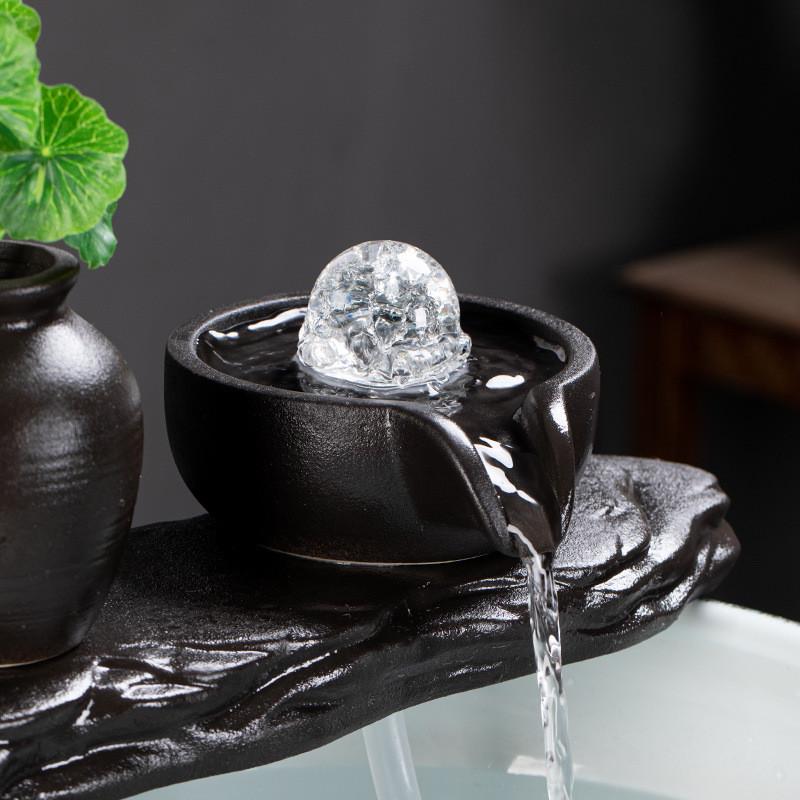 鱼缸鱼池鱼盆喷泉流水器水缸景观瀑布摆I件造景循环水过滤装饰配