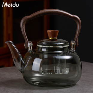 家用高硼硅玻璃R茶具电陶炉冲煮茶 提梁壶泡茶壶玻璃茶壶茶杯套装