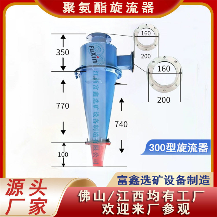 FX-300型旋流器重介质聚氨酯泥沙分离器水力旋流子尾砂回收沉沙嘴