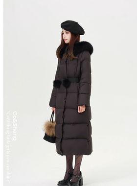 相思引/可溯源 三星羽绒服 收腰保暖毛领羽绒服长款 co&sheng