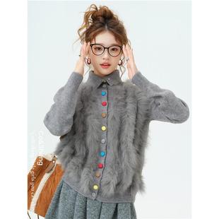 毛衣保暖立领上衣 秋冬开衫 狐暖织间 Co&Sheng重生小个子女款